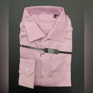 Louis Philippe Pink Patterned Dress Shirt